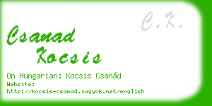 csanad kocsis business card