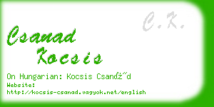 csanad kocsis business card